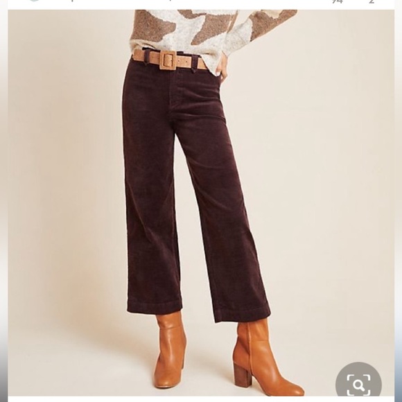 PAIGE Velvet Nellie Wide Leg Pants - Picture 1 of 6